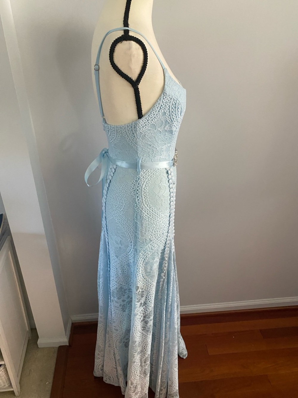Hello molly light blue lace size 2 maxi dress - Picture 4 of 7